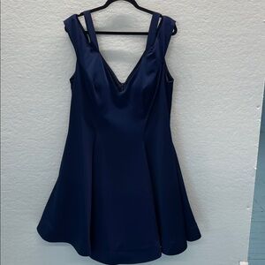 Dave & Johnny  Navy Blue Flared Dress